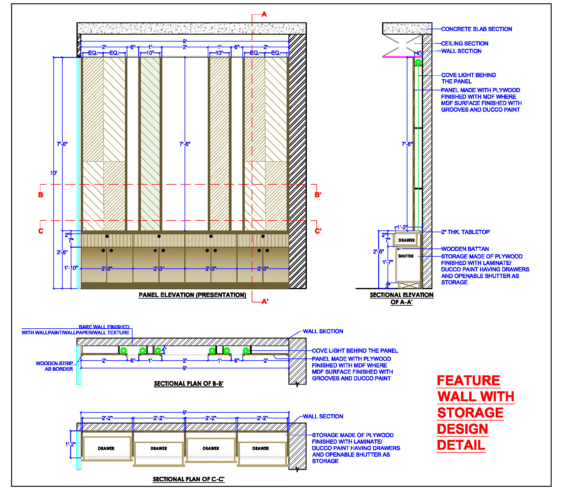 Innovative Feature Wall Paneling CAD Design